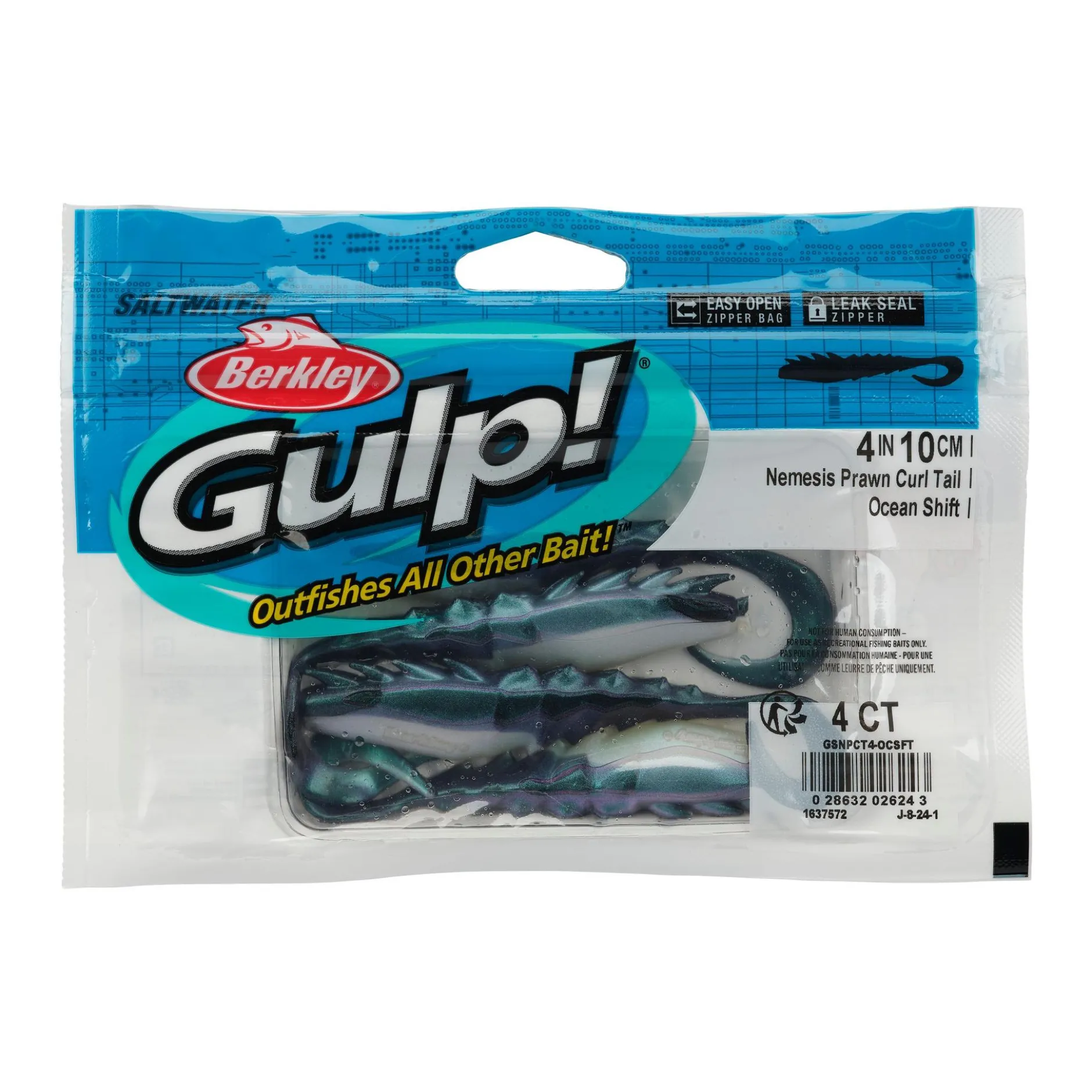 Gulp!® Saltwater Nemesis Prawn Curl Tail