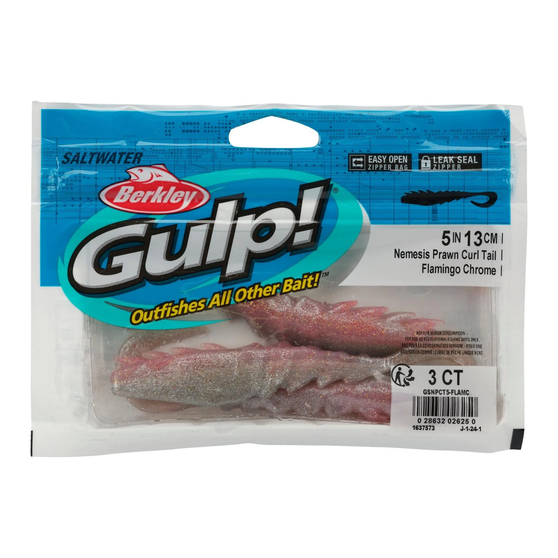Gulp!® Saltwater Nemesis Prawn Curl Tail