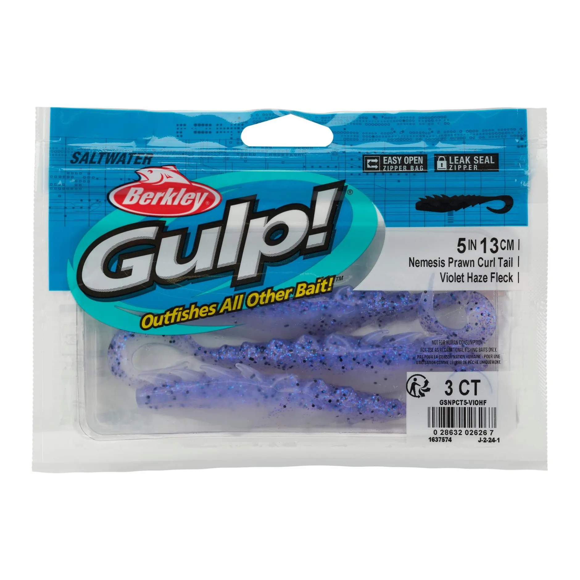 Gulp!® Saltwater Nemesis Prawn Curl Tail