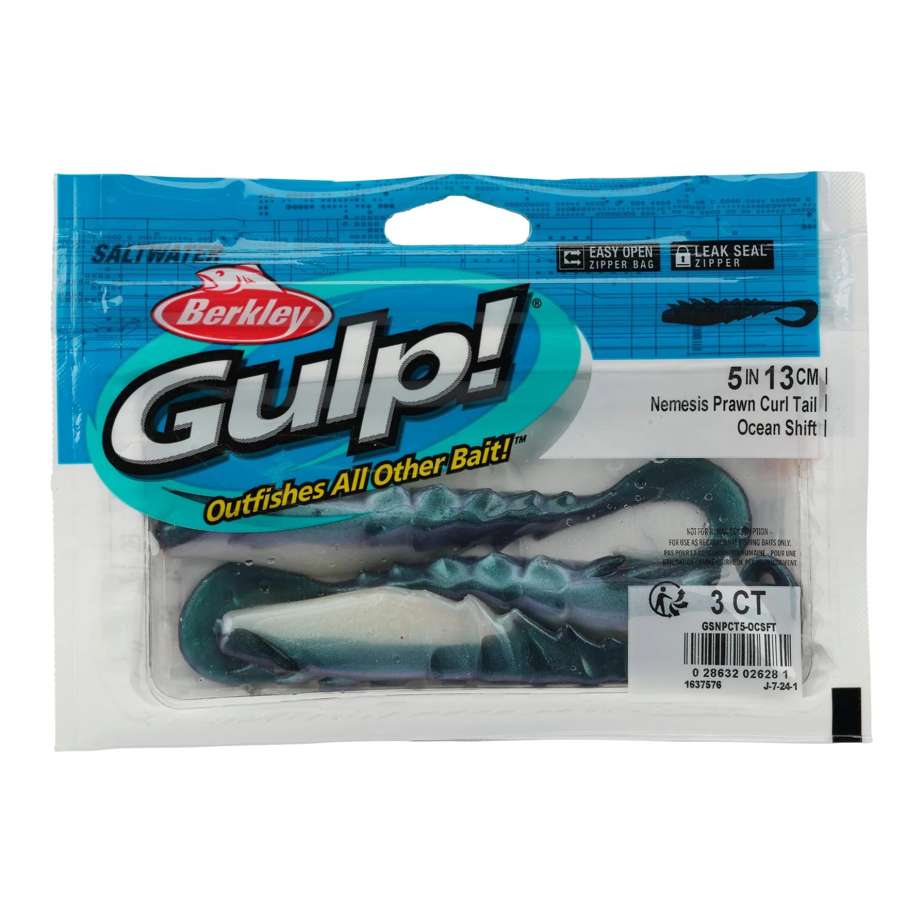 Gulp!® Saltwater Nemesis Prawn Curl Tail