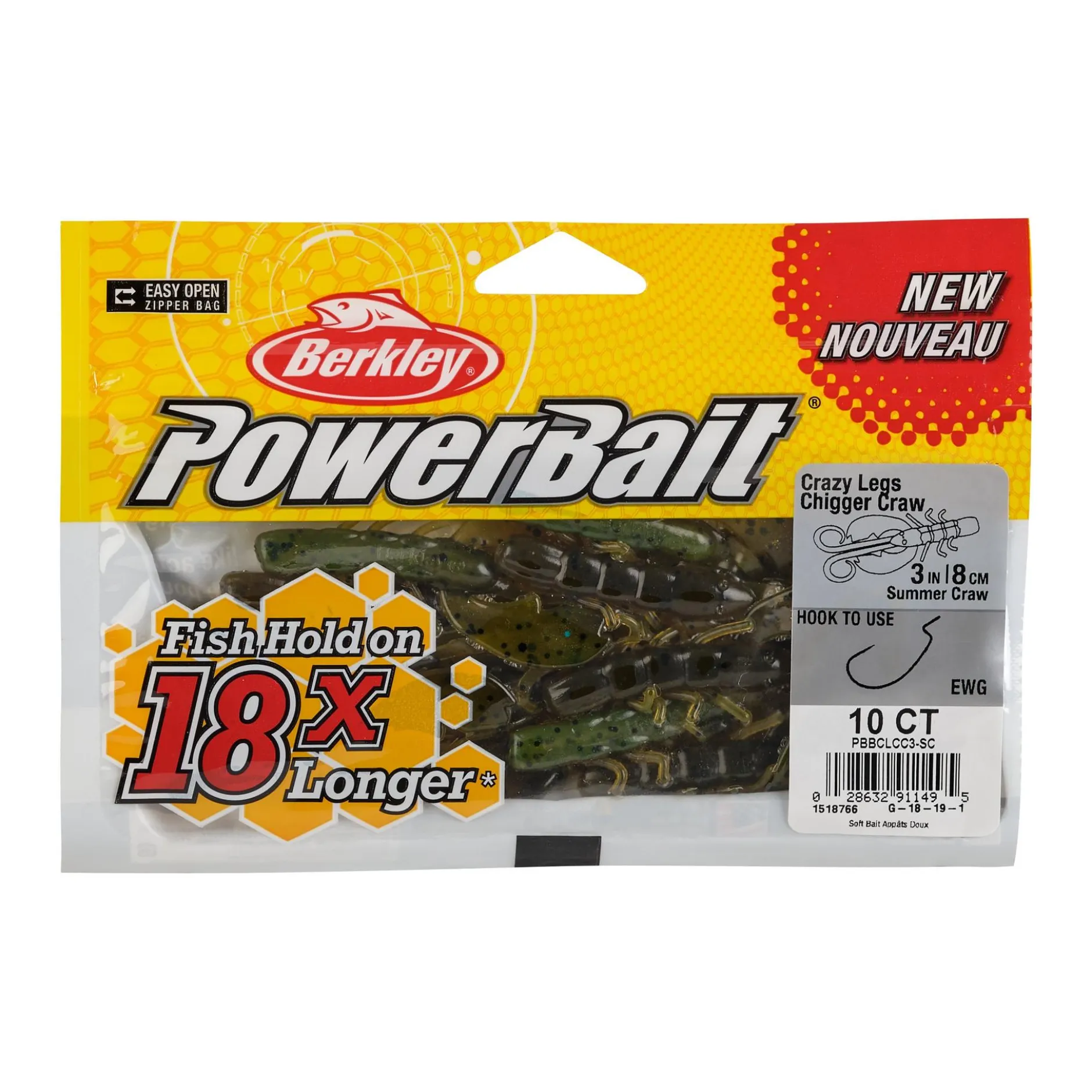 PowerBait® Crazy Legs Chigger Craw