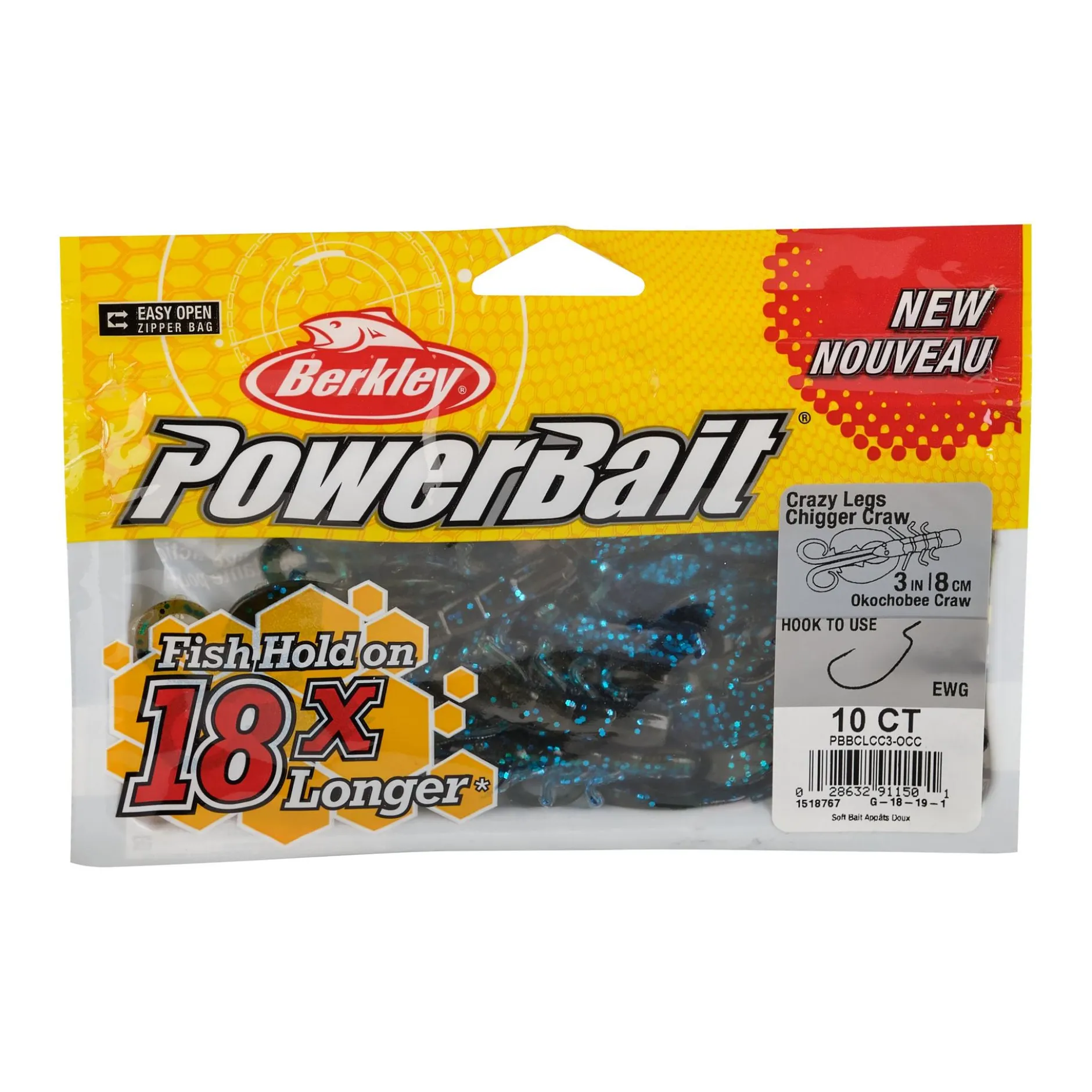 PowerBait® Crazy Legs Chigger Craw