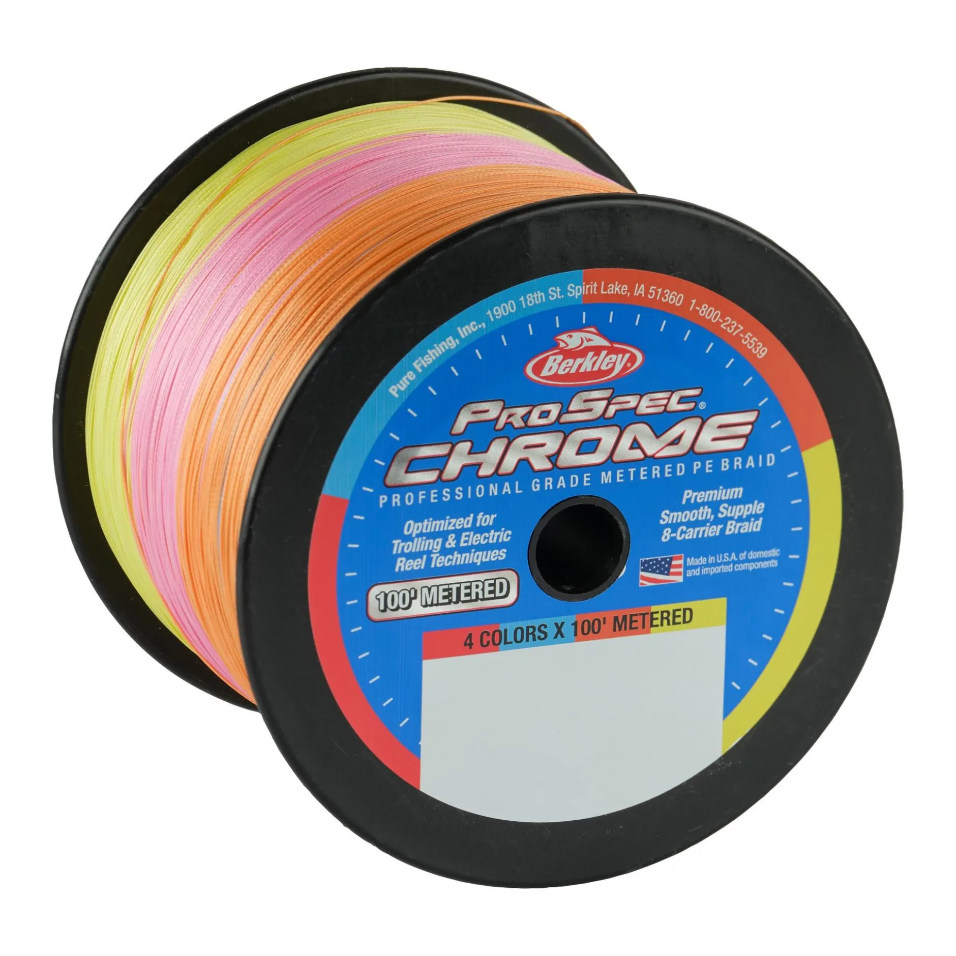 ProSpec® Chrome 4 x 100' Metered Braid