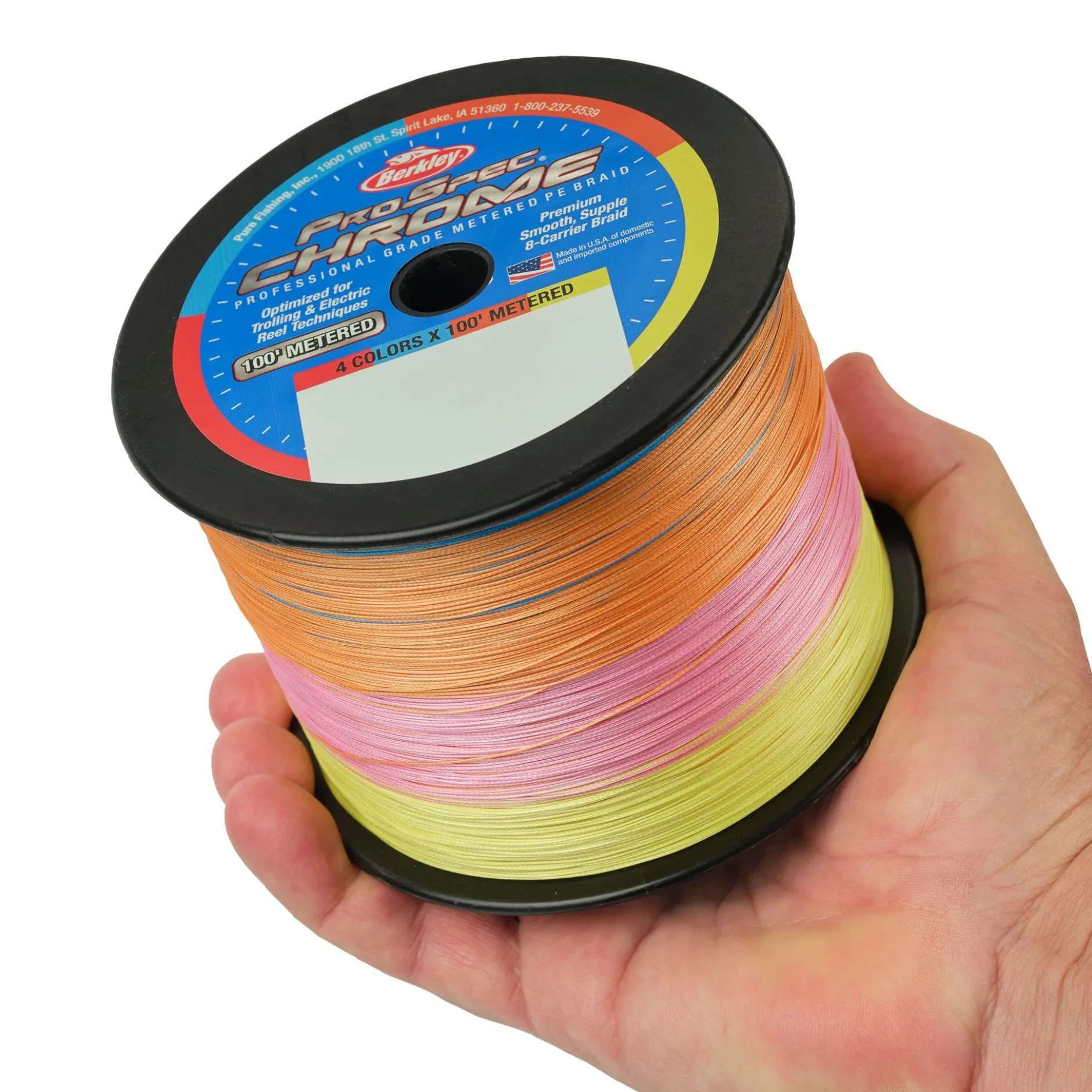 ProSpec® Chrome 4 x 100' Metered Braid