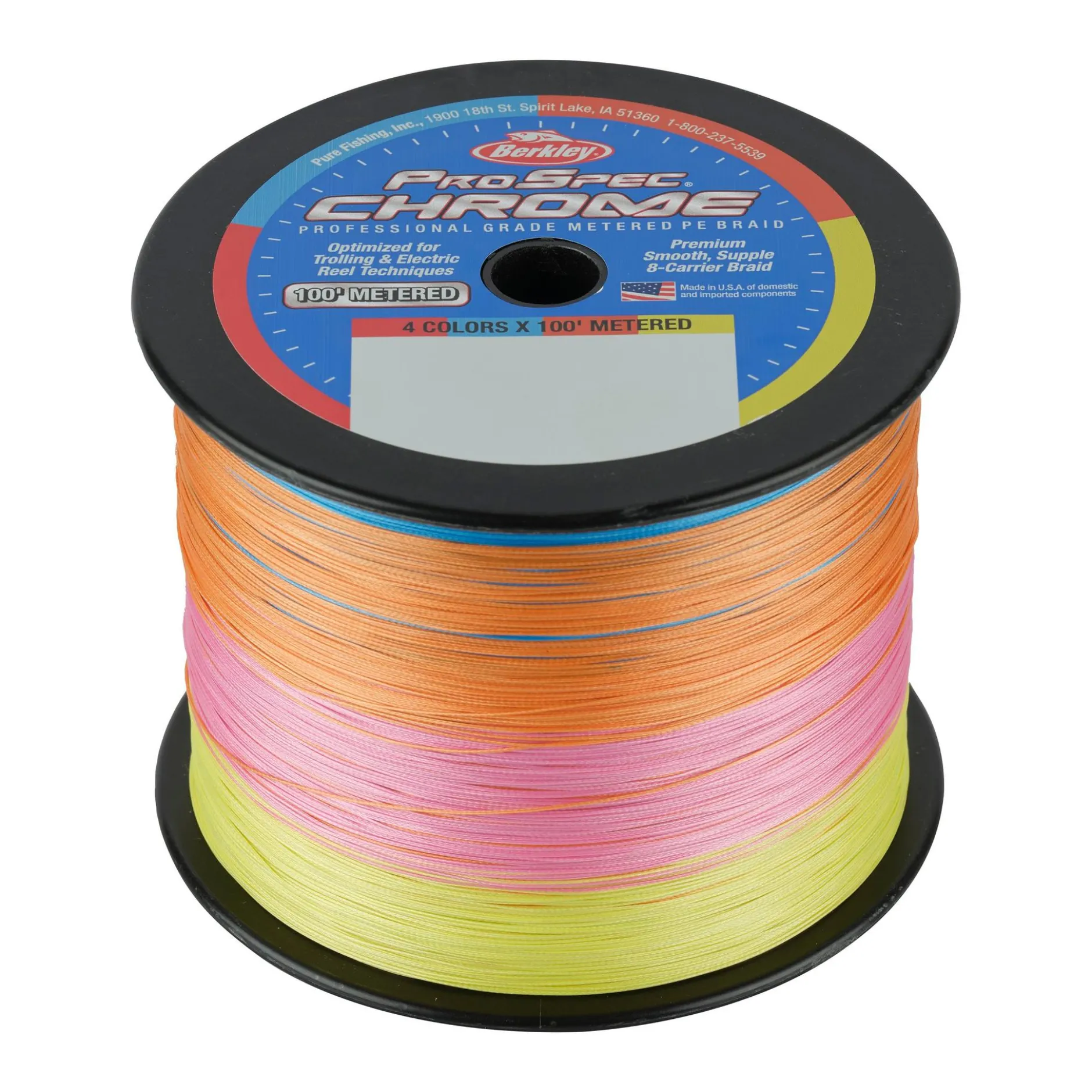 ProSpec® Chrome 4 x 100' Metered Braid